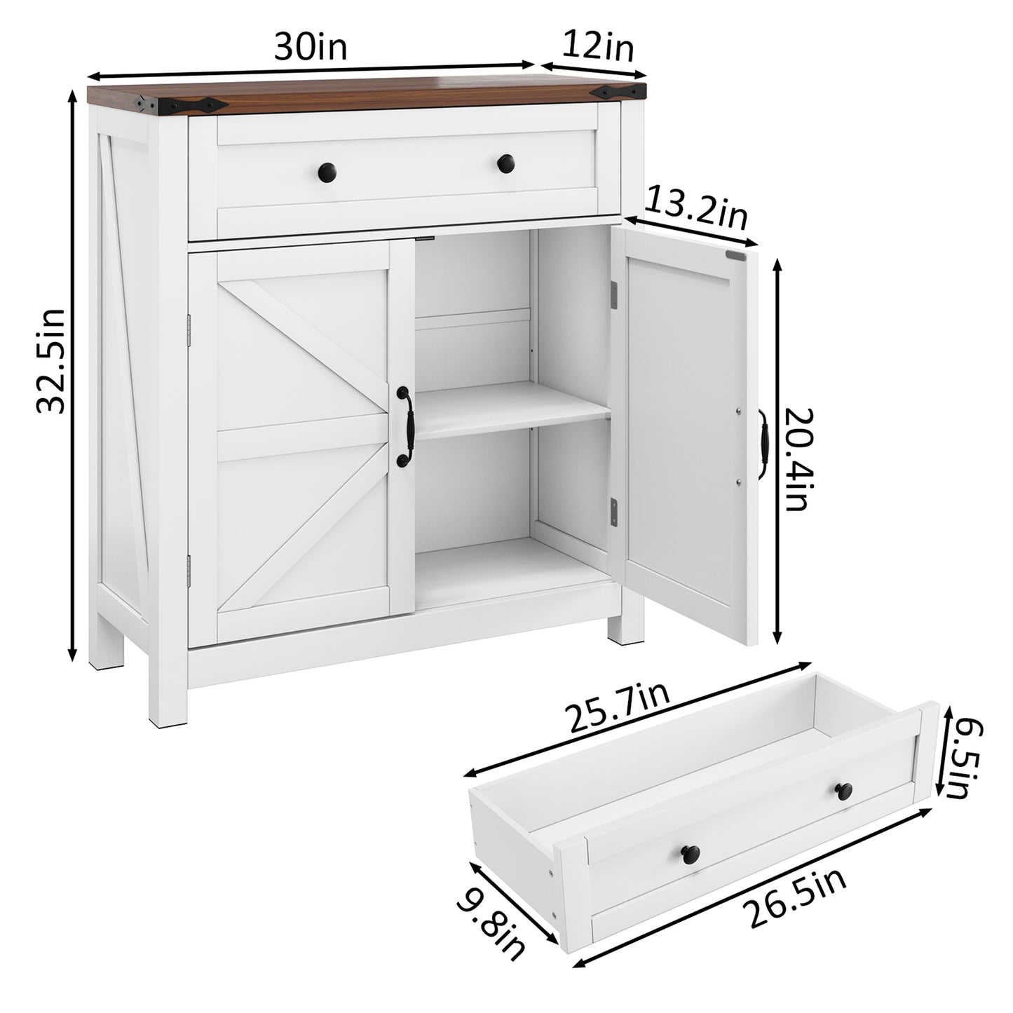 Smart FENDEE Farmhouse Kitchen Sideboard