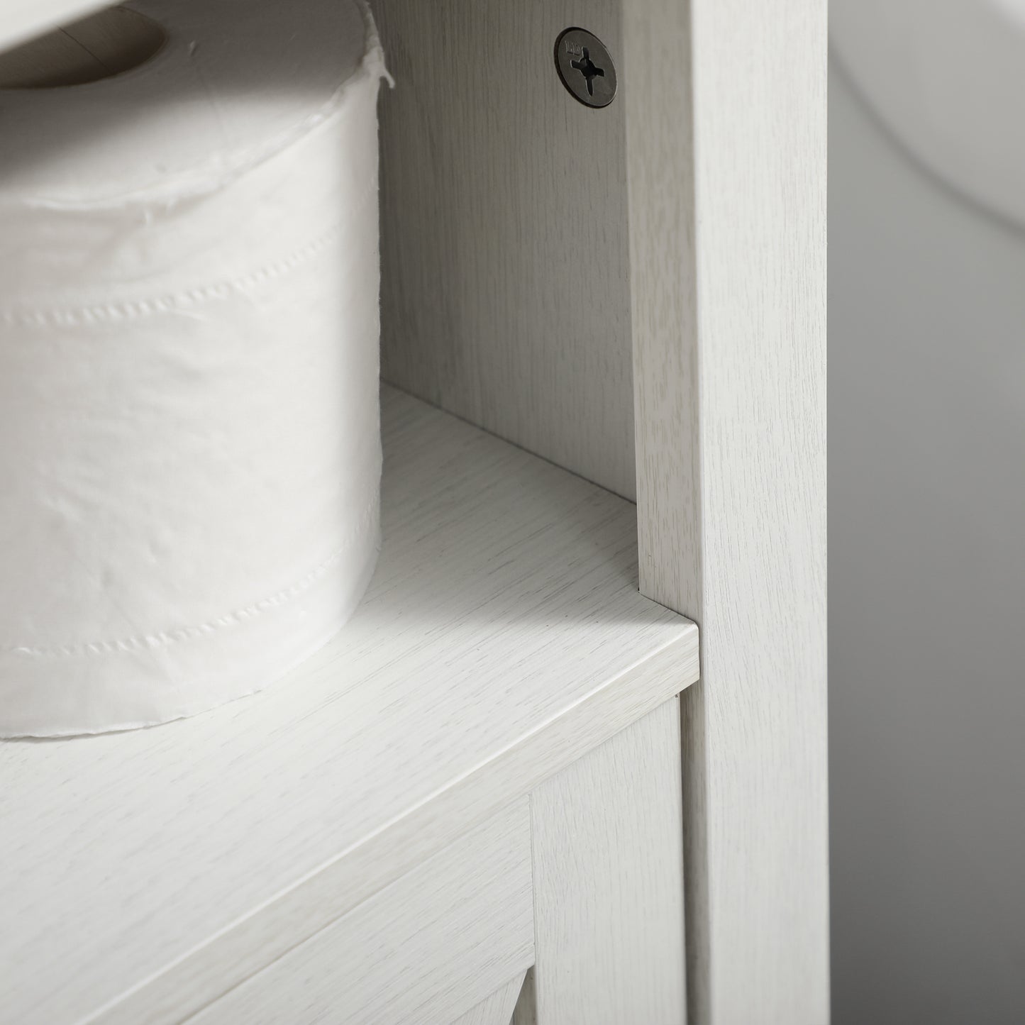 Smuxee Farmhouse Bathroom Vanity with Sink,Bathroom Storage Cabinet with Doors and Shelves,White