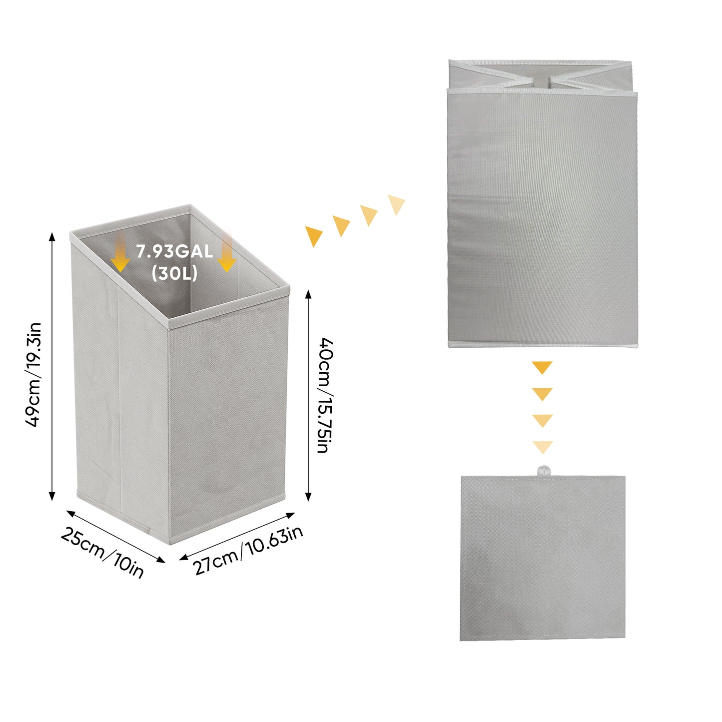 Semiocthome Laundry Hamper Cabinet with 2 Removable Fabric Bins, Storage Cabinet for Laundry Room, Bathroom Cabinet