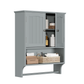Smuxee Bathroom Wall Storage Cabinets with Door and Open Shelves,over The Toilet Storage,White Small