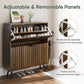 Semiocthome Shoe Cabinet with 2 Fluted Flip Drawers Freestanding Shoe Organizer for Entryway, Walnut, 31.5"W