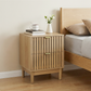 Semiocthome Nightstand Set of 2, Bedside Table with 2 Grille Drawers for Bedrooms, Natural Oak, Adult