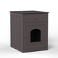 Algherohein Wooden Multi-Function Pet Cat House, Cat Condo Nightstand with Drawer,Vibrant Life