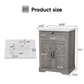 Smuxee 24" Bathroom Vanity with Integrated Sink Top, Bathroom Storage Cabinet with Flip Drawer & Doors