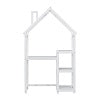 Smuxee Kid Bookshelf Storage with Desk and Roof-Framed,Toy Organizer Storage Cubes for Bedroom