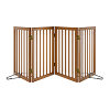 Algherohein Dog Gate for Inside,Bamboo Freestanding Pet Gate for Doorways