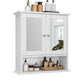 Algherohein Bathroom Cabinet Storage with Mirror,Medicine Cabinet over The Toilet Shelf,White