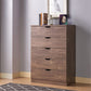 Algherohein Wood Tall Dresser with 5 Drawer for Bedroom,Storage Cabinet Chest of Drawers,Adult