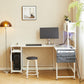 Algherohein Computer Desk Gaming Desk,L Shape Black Storage Office Table