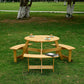 Algherohein Outdoor Picnic Table,Outside Table with Benches and Umbrella Hole