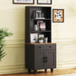 Algherohein Farmhouse Storage Cabinet,Kitchen Cabinets with Bookshelf,Drawer,Adjustable Shelf
