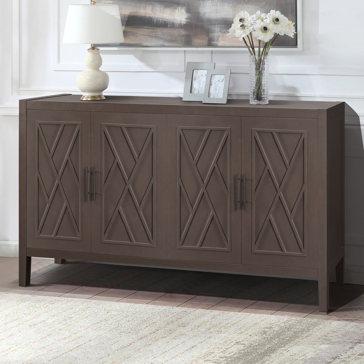 Algherohein Classical Sideboard Storage Cabinets, Kitchen Sideboards