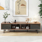 Algherohein Wood TV Stand for 70 Inch TV,Storage Cabinet Entertainment Center for TVs