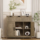 Smuxee Modern Storage Cabinets with 3 Drawer and Shelves,Living Room Kitchen Buffet Cabinet