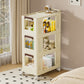 Algherohein Storage Bookcase with Wheels,Living Room or Kitchen Cart Cabinets