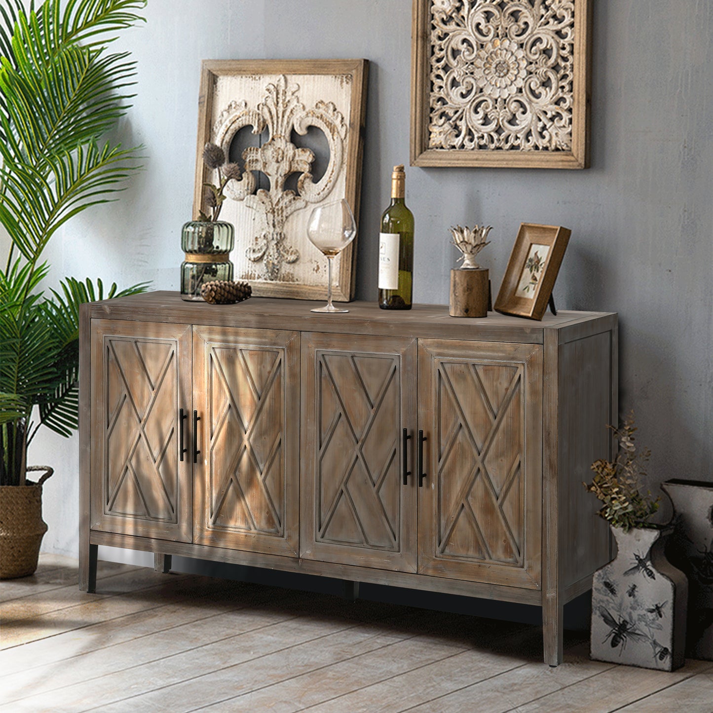 Algherohein Classical Sideboard Storage Cabinets, Kitchen Sideboards