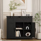 Smuxee Modern Storage Cabinets with 3 Drawer and Shelves,Living Room Kitchen Buffet Cabinet
