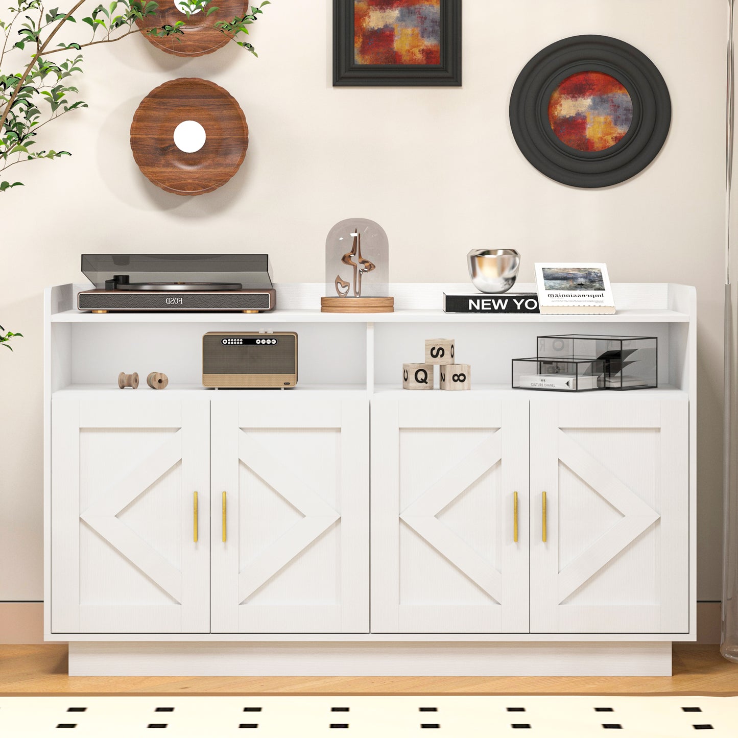 Algherohein Dressers for Bedroom,Storage Cabinets with Doors and Shelves