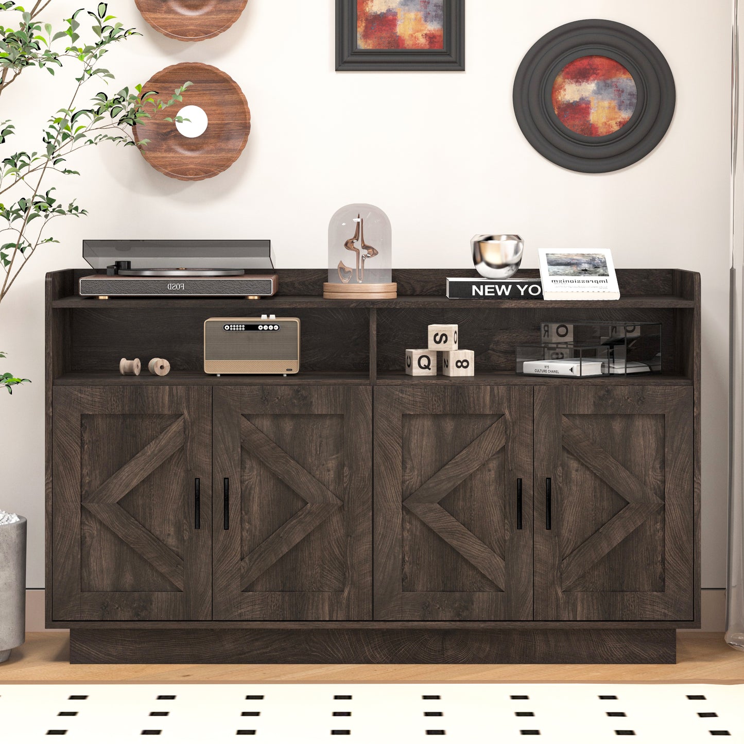 Algherohein Dressers for Bedroom,Storage Cabinets with Doors and Shelves