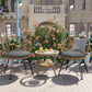 Algherohein Outdoor Patio Table and Chairs,Rattan Patio Furniture Sets