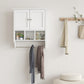 Smuxee Bathroom Storage Cabinet Organizer with Adjustable Shelf and Towel Bar
