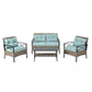 Algherohein 4 Piece Patio Furniture Sets with Patio Table and Chairs,Outdoor Cushions