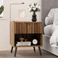 Algherohein Night Stands for Bedroom,Modern End Tables for Living Room with Fluted Drawer