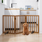 Algherohein Dog Gate for Inside,Bamboo Freestanding Pet Gate for Doorways