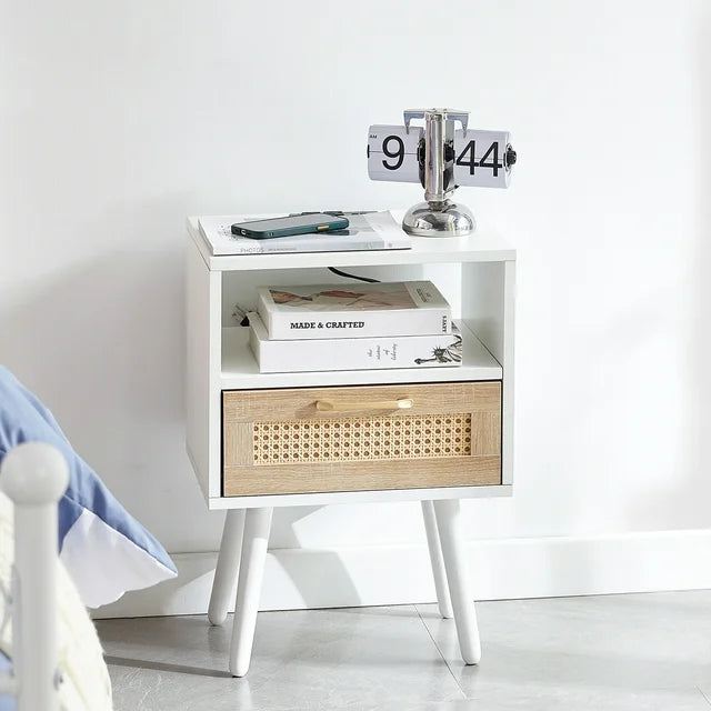 Smart FENDEE Rattan Nightstand
