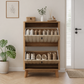 Semiocthome Modern Shoe Cabinet with 2 Flip Drawers Hidden Narrow Shoe Storage for Entryway, Oak