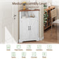 Semiocthome Farmhouse Bathroom Cabinet Corner Storage Cabinet, Barn Doors,Adjustable Shelves