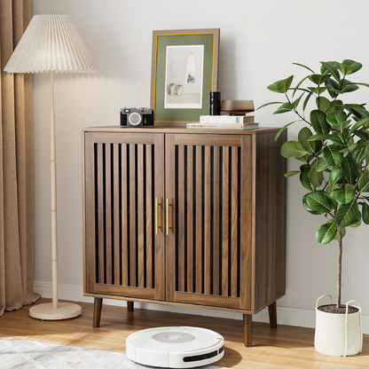 Smuxee Buffet Cabinet with Storage,Kitchen Sideboard Cabinet with Grille Door,Walnut