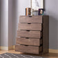 Algherohein Wood Tall Dresser with 5 Drawer for Bedroom,Storage Cabinet Chest of Drawers,Adult