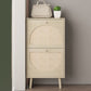 Algherohein Rattan Shoe Storage Cabinet, Shoe Rack Cabinet for Entryway,Natural