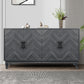 Smart FENDEE Vintage Buffet Storage Cabinet with 4 Door, Dining Room