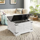 Smart FENDEE Farmhouse Coffee Table with Lift Top Wooden Square Center Table,31.5"