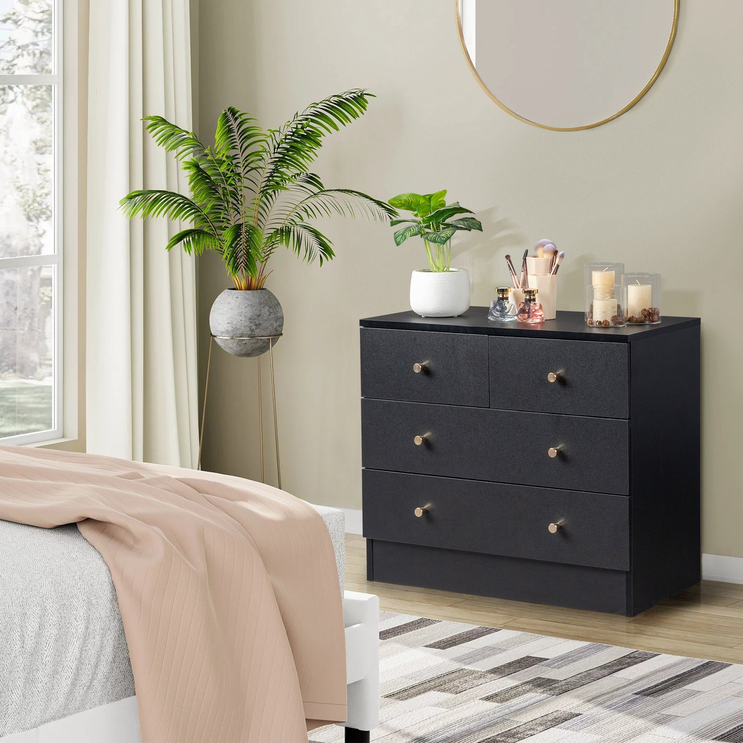 Algherohein Wood Small Dressers with Drawer for Bedroom,Modern Drawers Storage Cabinet