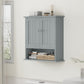 Smuxee Bathroom Storage Cabinets with Doors and Shelves,Towel Bar,over the Toilet Storage