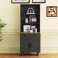 Algherohein Farmhouse Storage Cabinet,Kitchen Cabinets with Bookshelf,Drawer,Adjustable Shelf