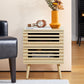 Algherohein Bedroom Wood Nightstand Set of 2 with Hollowed-Out Drawer,Living Room Side Tables