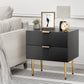Semiocthome Night Stands for Bedroom with Wave Pattern,Modern End Tables with 2 Drawer
