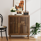 Algherohein Modern Sideboard and Buffets Cabinet,Entryway Cabinet with Grille Striped Door