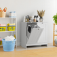 Semiocthome Laundry Hamper Cabinet with 2 Removable Baskets, Freestanding Bathroom Cabinet, White