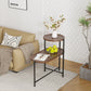Smart FENDEE Modern 2 Tier End Tables Sofa Side Table with Wood Storage Shelf Living Room