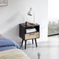 Smuxee Modern Rattan Nightstand with Drawer,End Tables Side Tables for Bedroom