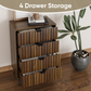Algherohein Walnut Chest of Drawers,Wood Dressers for Bedroom Drawer