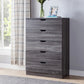 Semiocthome 5 Drawers Dresser Modern Storage Drawer Wood Organizer for Bedroom