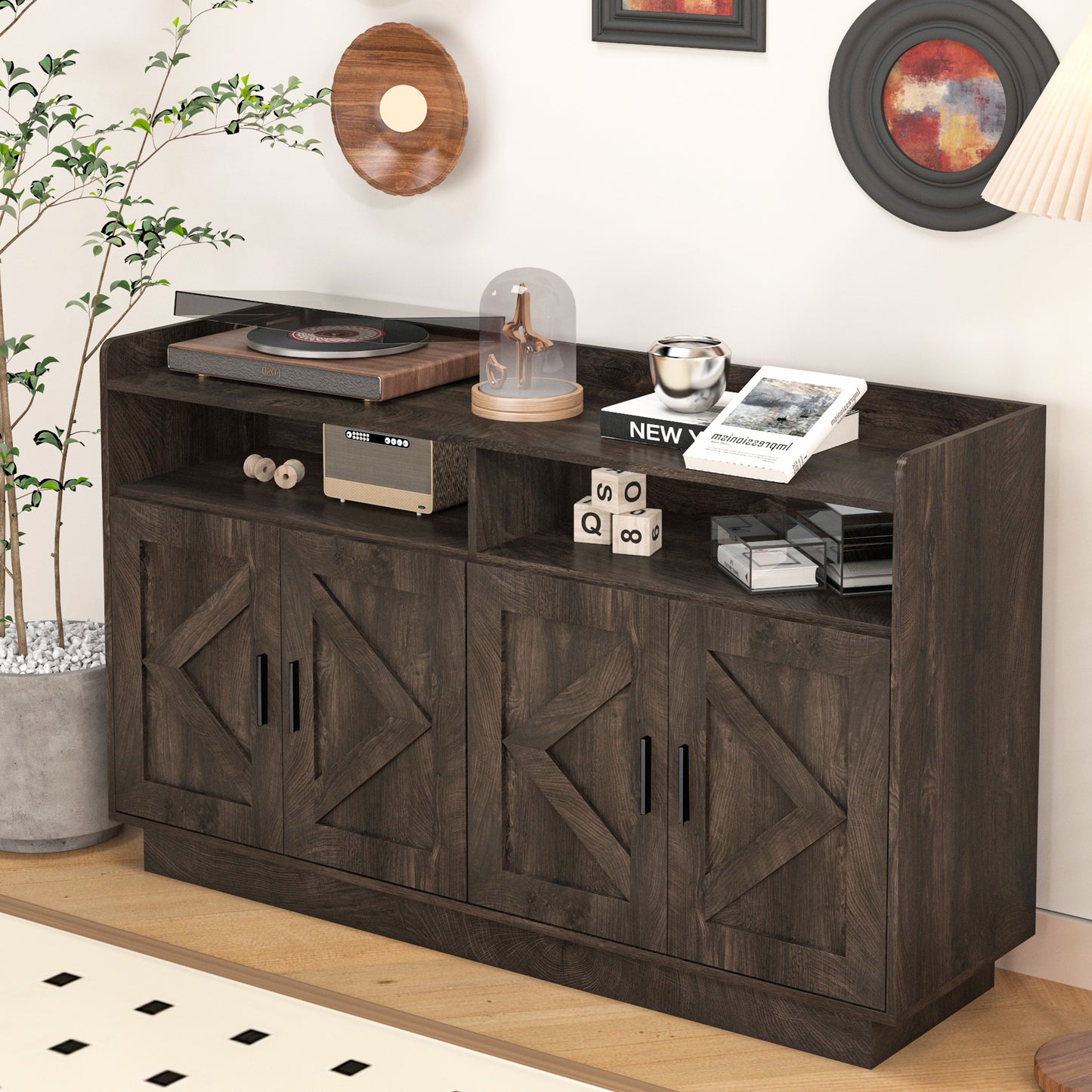 Algherohein Dressers for Bedroom,Storage Cabinets with Doors and Shelves