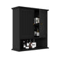 Smuxee Bathroom Wall Storage Cabinets with Door and Open Shelves,over The Toilet Storage,White Small
