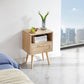Smuxee Modern Rattan Nightstand with Drawer,End Tables Side Tables for Bedroom